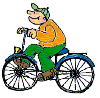 Ludzik na rowerze